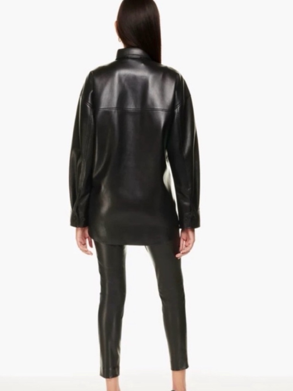 Aritzia Babaton Pelli Shirt Jacket in Black. Size Small - Picture 3 of 8